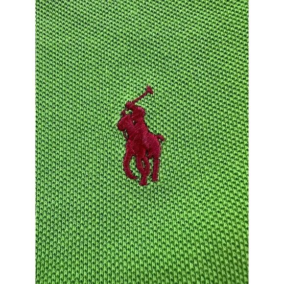 Polo Ralph Lauren Green Pink Classic Cotton Polo Shirt LT Tall Long - Picture 3 of 6
